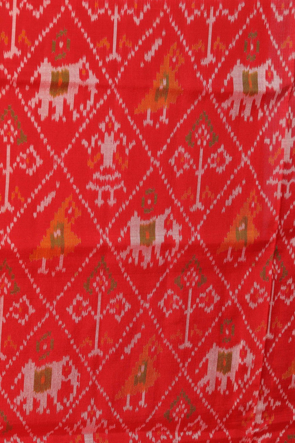 Image of Rajkot Patola Silk Red Saree